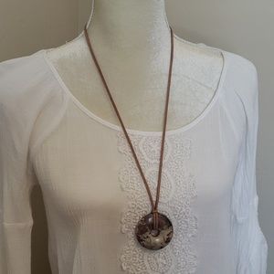 All natural stone pendant